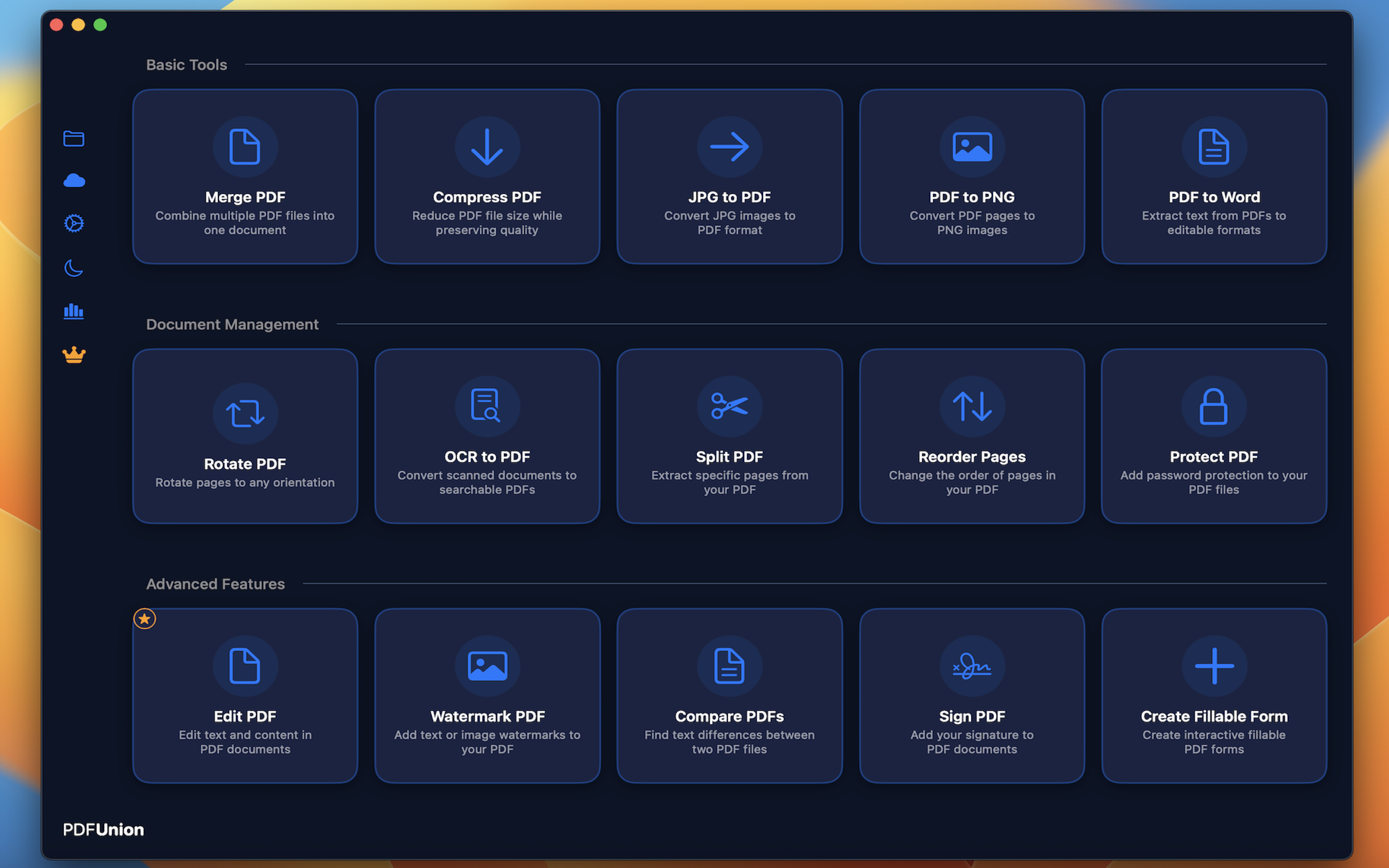 PDFUnion Advanced Features